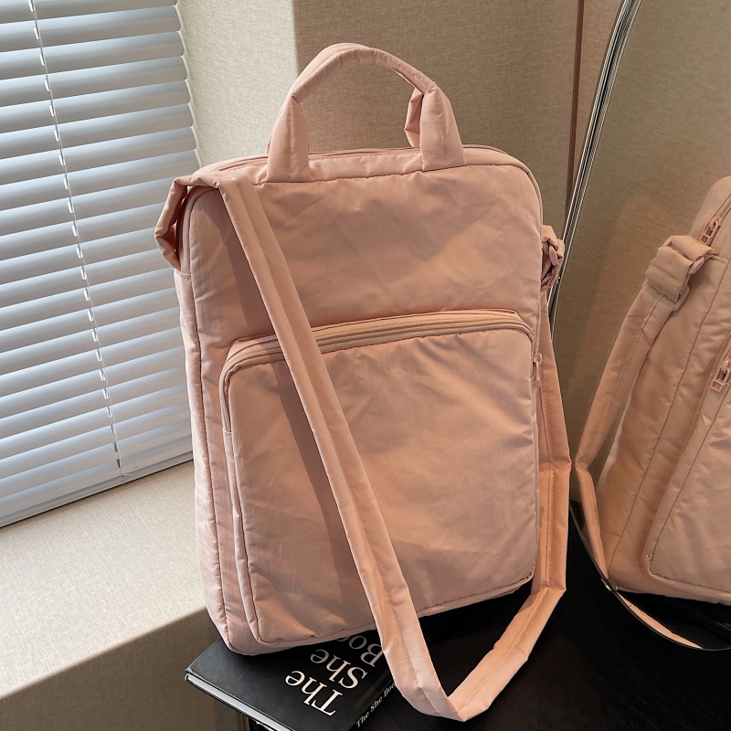 大容量尼龙包包女2025新款学生上课通勤手提袋小众百搭单肩斜挎包