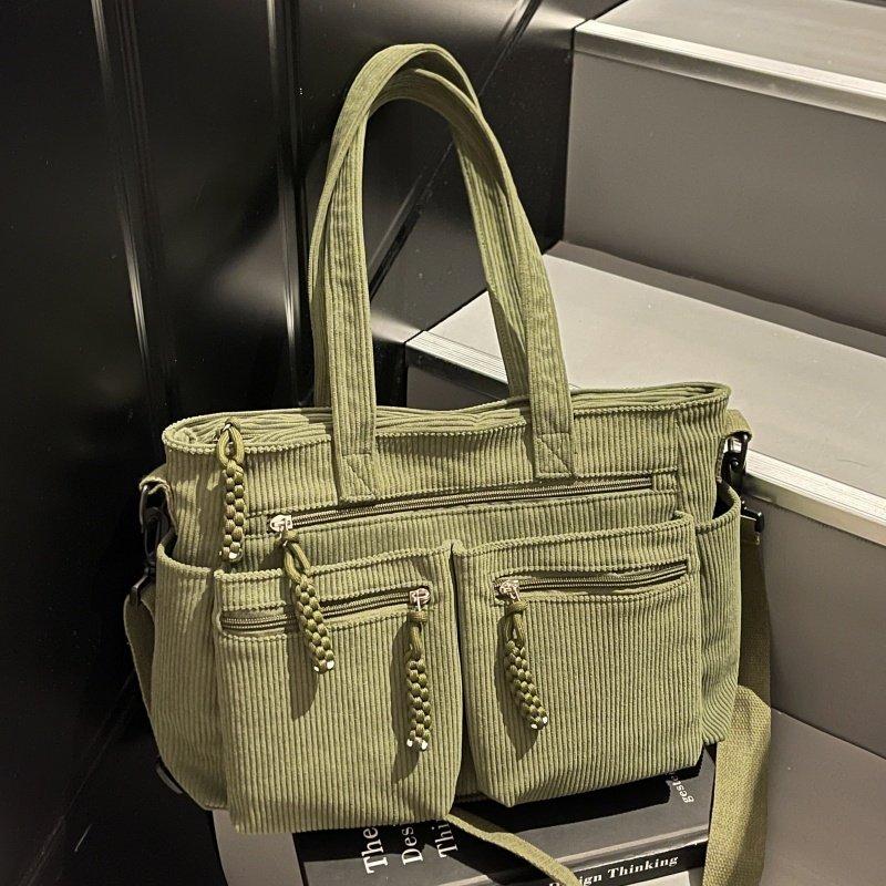 大容量托特包秋冬通勤上课斜挎包