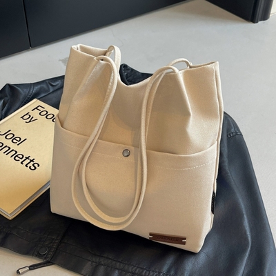 小众设计感大容量单肩包帆布托特