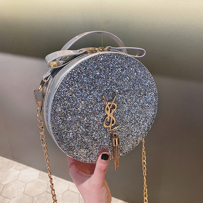 亮片圆形小包包女2019夏新款潮韩版百搭链条包单肩斜挎流苏小圆包在类目 箱包皮具/热销女包/男包, 女士包袋中 - 来自Buy2taobao.com提供专业的淘宝代购服务