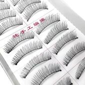 217棉线梗台湾手工假睫毛自然仿真短款 10对装 216 裸妆浓密眼睫毛