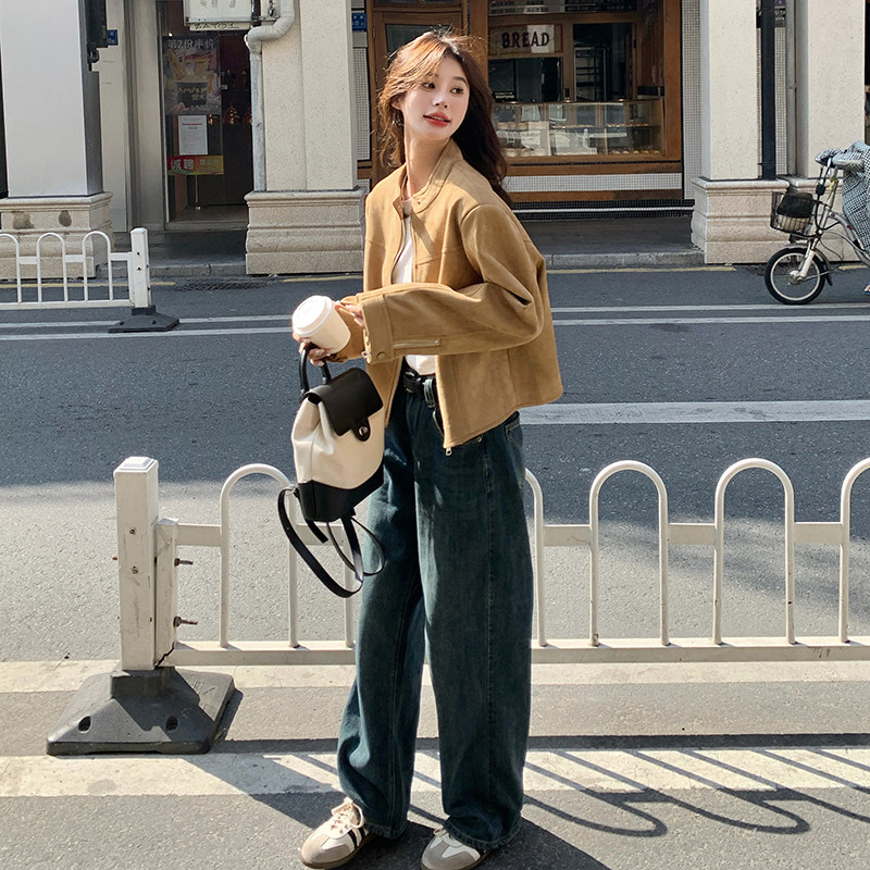 退货率低麂皮外套8899P135控188,女装短外套,2C182