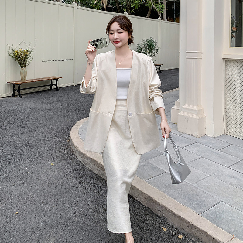 风西装半身裙套装T618P175控258,女装套装/套裙,2C182