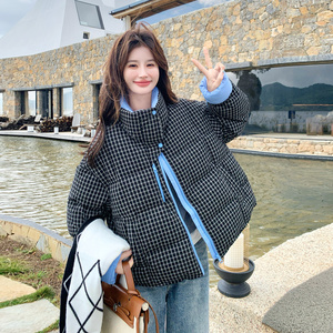大货  数据好 拼色格子90绒羽绒服 Y533P315控488图片
