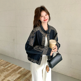 大货已出重工刺绣水洗牛仔外套6056P195控318，女装短外套，2C182
