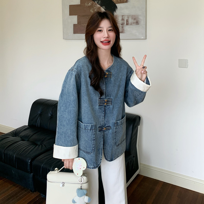 数据好牛仔新中式外套6033P155控238,女装短外套,2C182