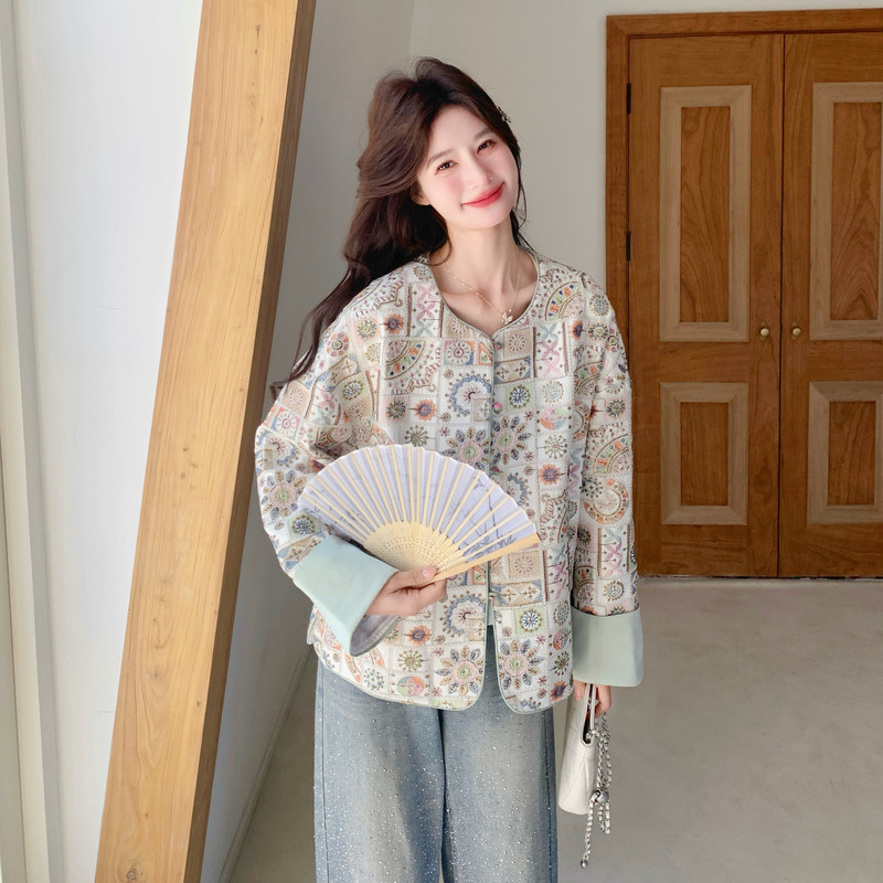 大货高品质新款数据好春款新中式短外套5813P175控288,女装短外套,2C182