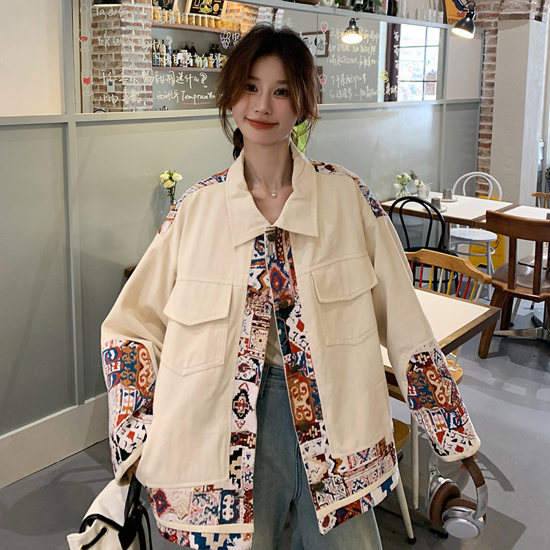 超低退货率 数据好拼色外套 9393P145控208 有买家秀图片