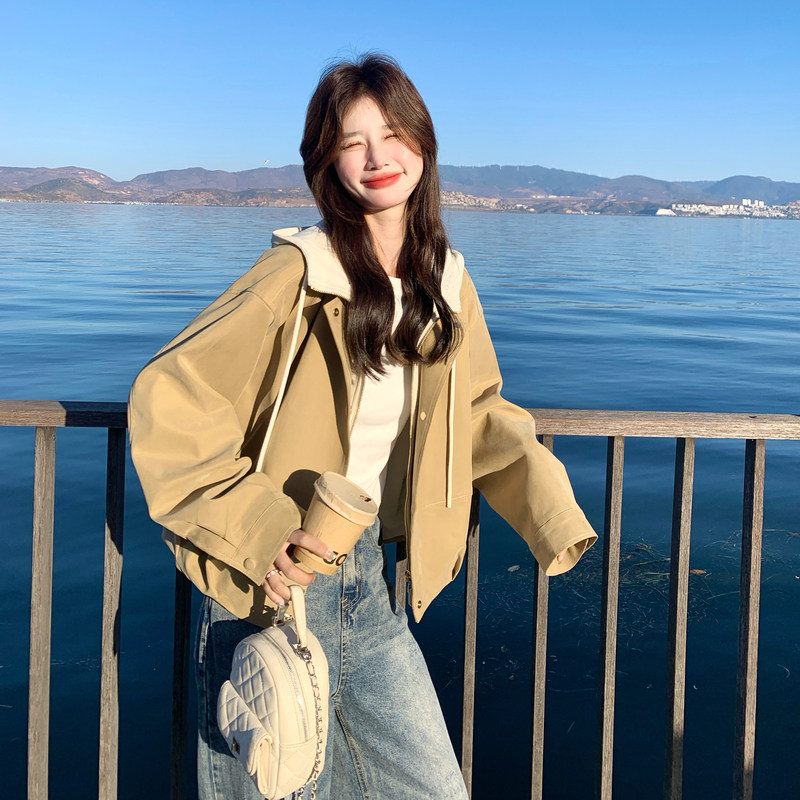 大货春款假两件休闲短外套5252P165控268,女装短外套,2C182