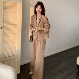 数据好西装阔腿裤套装T679P165控238，女装套装/套裙，2C182