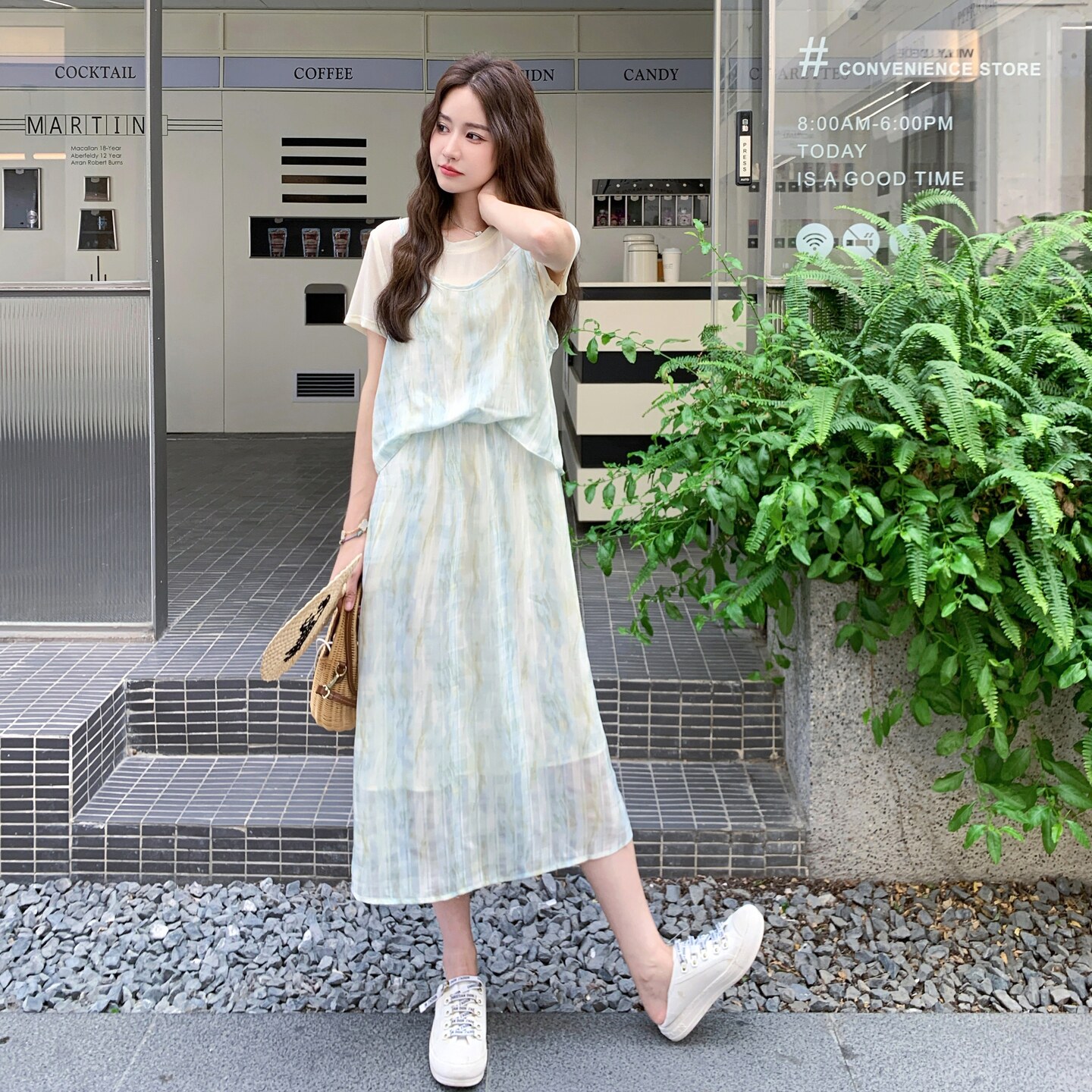 现货夏款假两件连衣裙5353P135控198,女装连衣裙,2C182