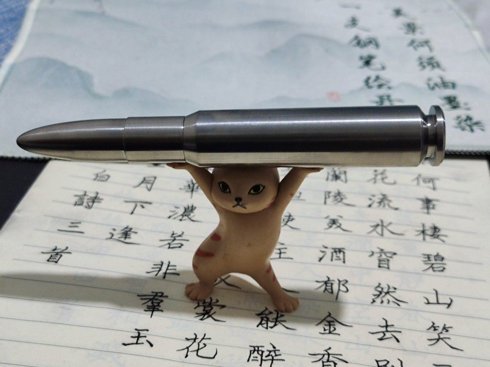 钛合金子弹头中性笔签字笔 模型把玩edc战术笔野外工作