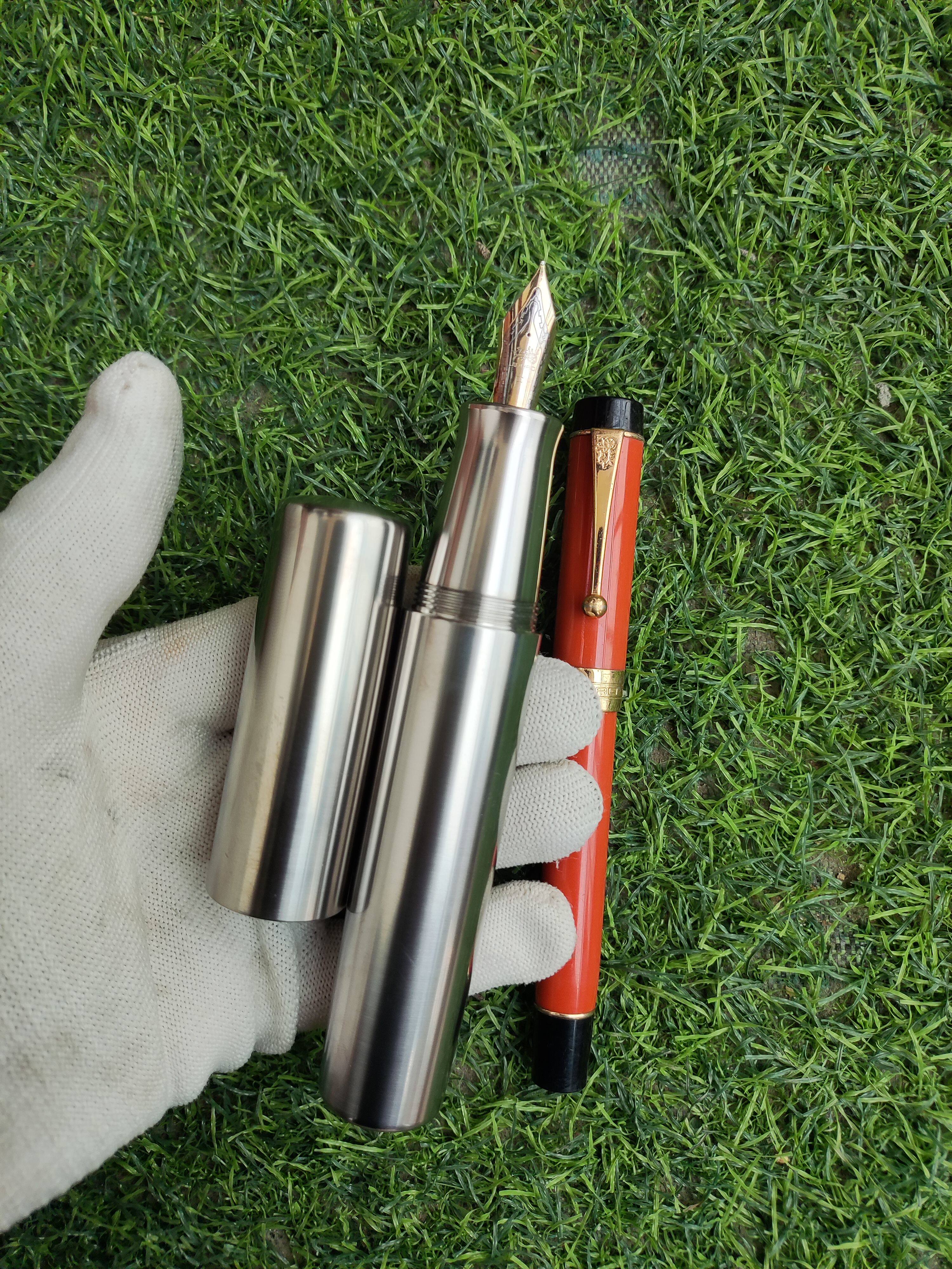 钛合金巨型超大型重量级钢笔中性签字笔40mm8号尖9019大容量930