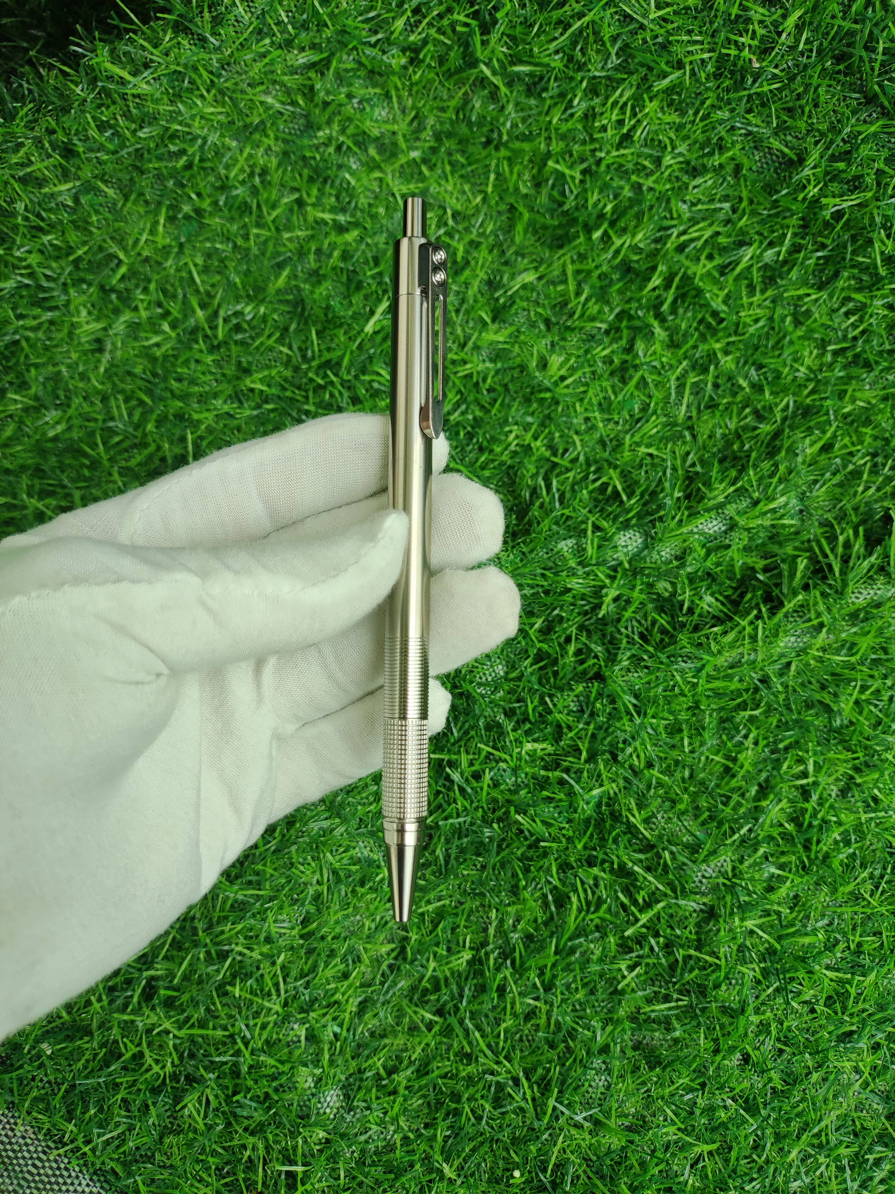 钛合金按动中性笔笔芯g5 笔头零晃动 细长杆 防滑纹25克 tc21