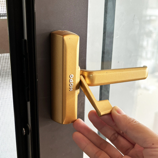 HOPO好博断桥铝合金窗把手防护栏把手外开窗纱一体AH408拨叉执手