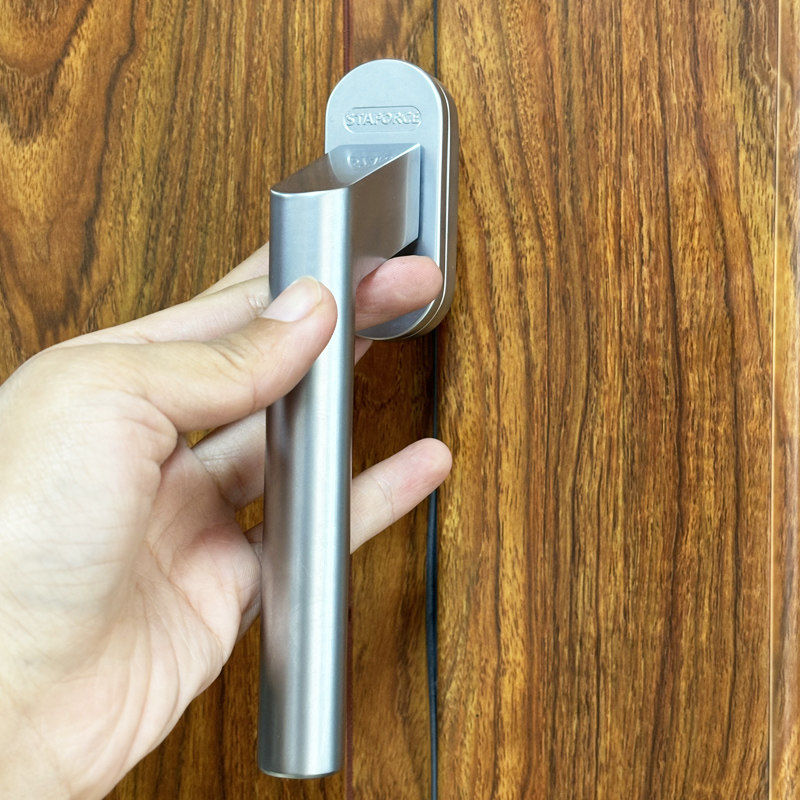 staforce斯坦福五金断桥把手铝包木窗纱一体执手平开窗五金直歪