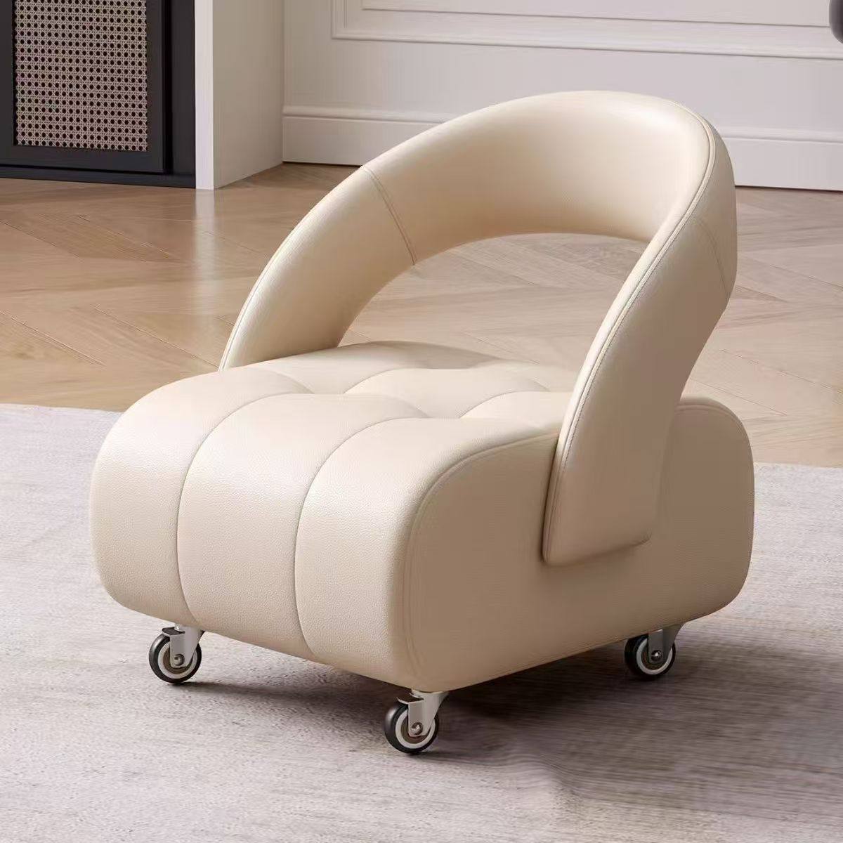 轻奢风万向轮凳真皮圆弧造型带轮凳通用款客厅带轮款可移动小椅子,住宅家具,万向轮凳,淘宝优惠券,粉丝福利购,淘宝优惠卷