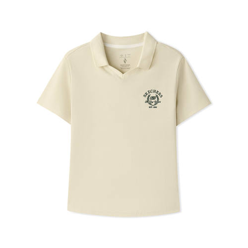 Skechers斯凯奇新款女子春夏季休闲POLO针织短袖POLO衫L226W035