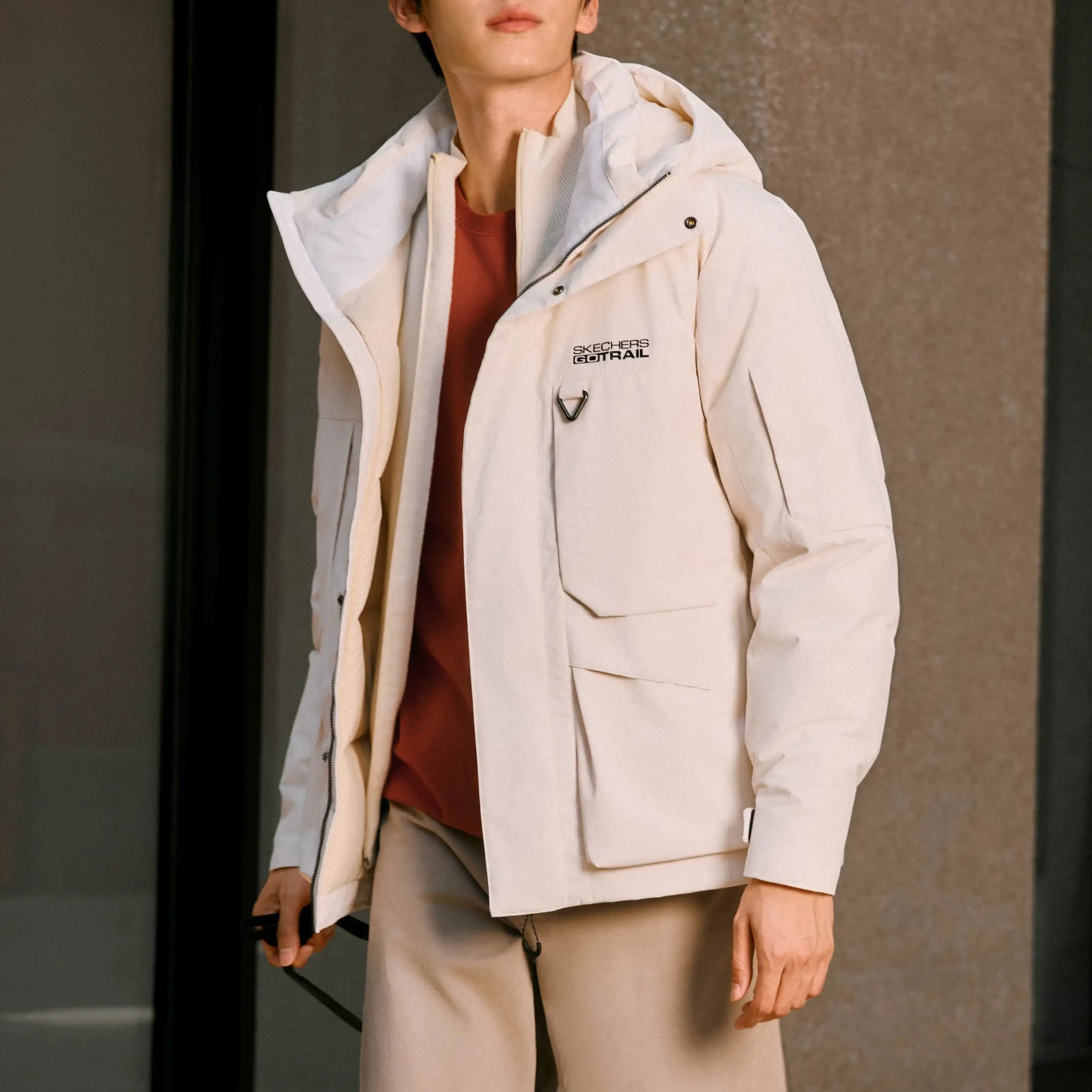 斯凯奇羽绒服冬中性款加绒三防防泼水防泼油耐污舒适保暖P425U001