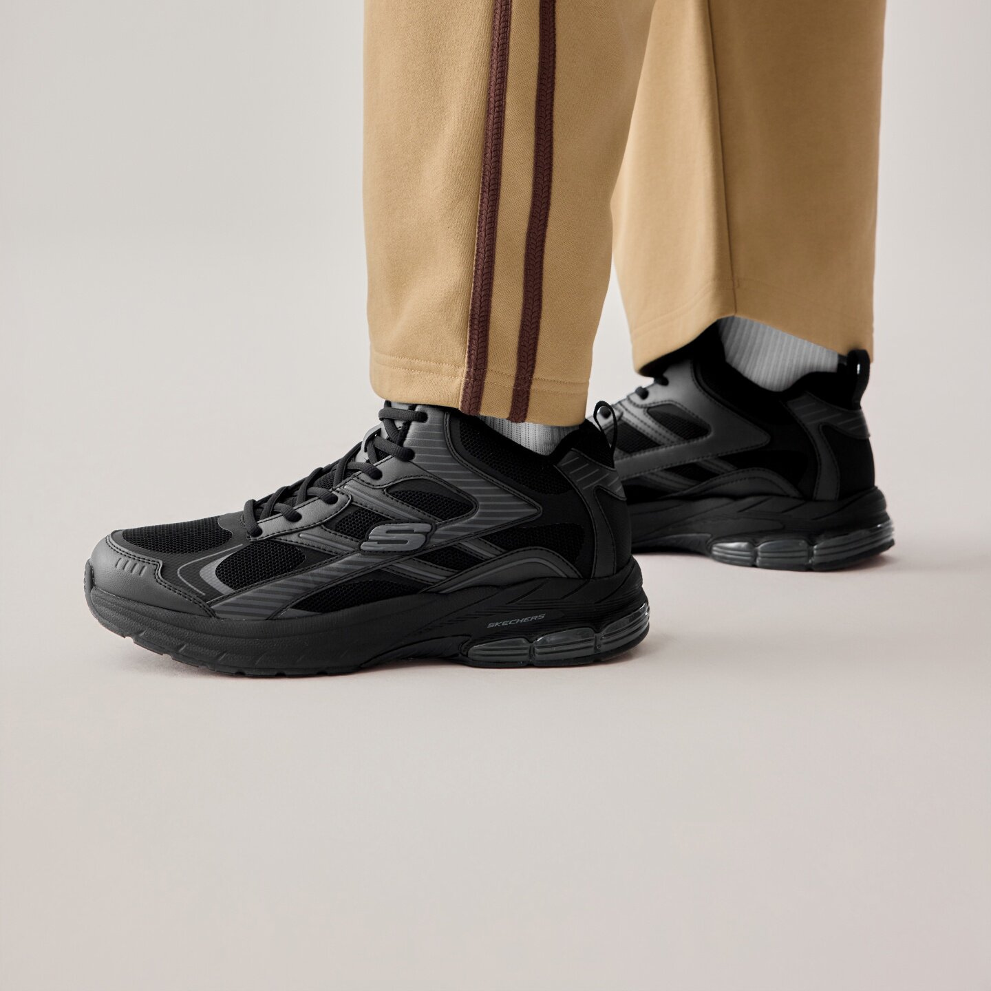Skechers斯凯奇25新款男士轻质舒适潮流时尚绑带老爹鞋8790356