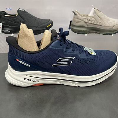 Skechers2025新款男士轻质舒适百搭运动绑带健步鞋216797