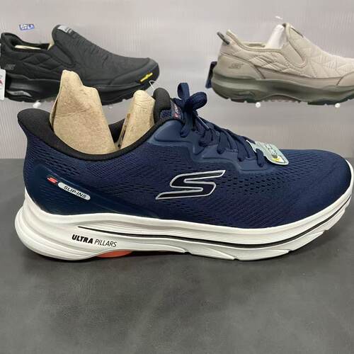 Skechers2025新款男士轻质舒适百搭运动绑带健步鞋216797