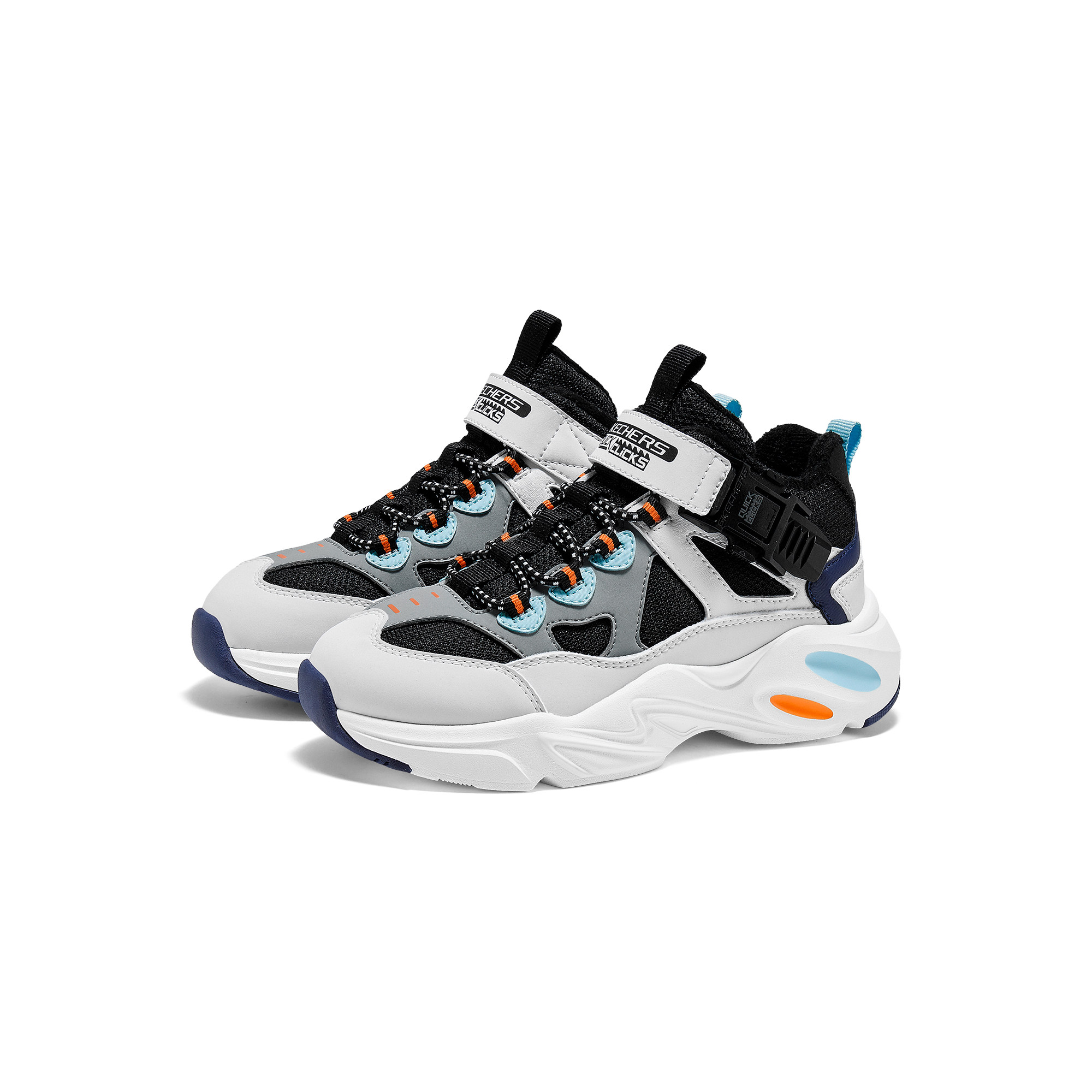 Skechers斯凯奇2025新款秋冬男童加绒保暖冬靴高帮雪地靴405342L