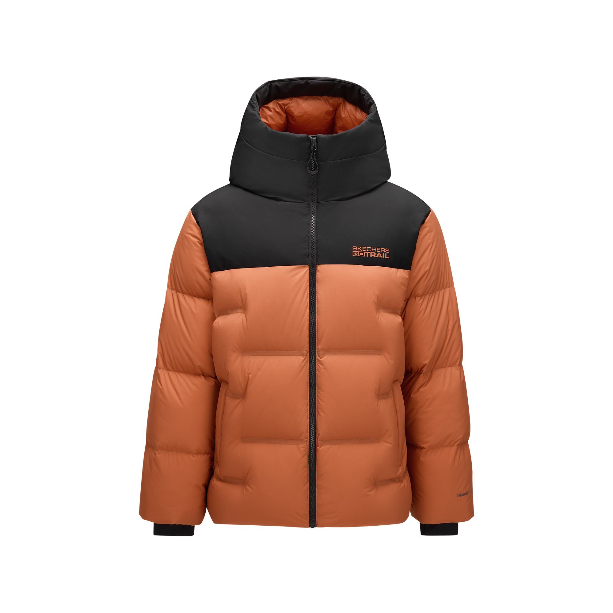 Skechers斯凯奇男士秋冬季防泼水宽松梭织短款羽绒外套P425M165