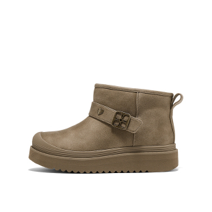 Skechers斯凯奇女子秋冬保暖加绒一脚蹬短筒靴子棉鞋雪地靴114624