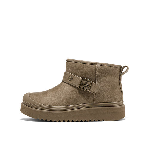 Skechers斯凯奇女子秋冬保暖加绒一脚蹬短筒靴子棉鞋雪地靴114624