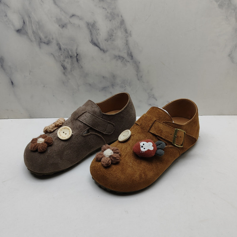 品牌撤柜2026春款圆头花朵装饰魔术贴勃肯鞋女舒适百搭懒人单鞋,女鞋,浅口单鞋,淘宝优惠券,粉丝福利购,淘宝优惠卷