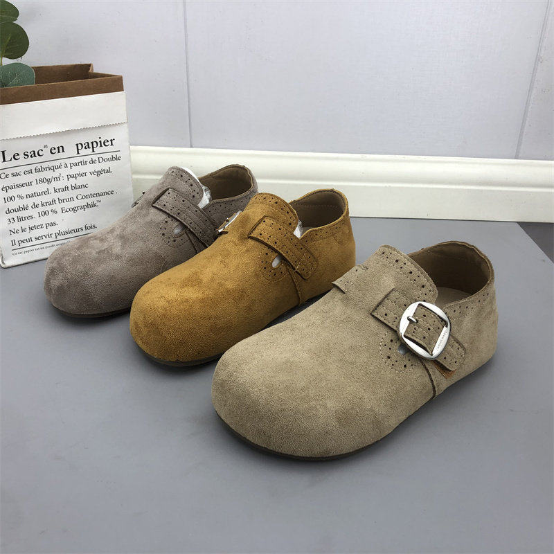 品牌撤柜2026春款复古风勃肯鞋女圆头内增高搭扣厚底防滑休闲单鞋