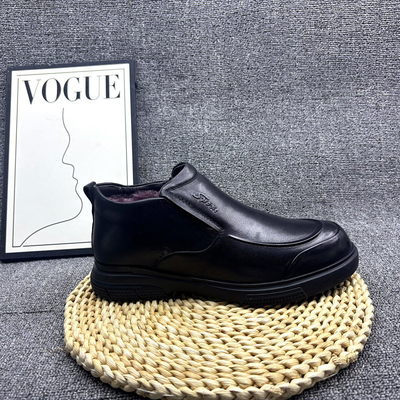 2026秋真皮男高帮鞋保暖防滑