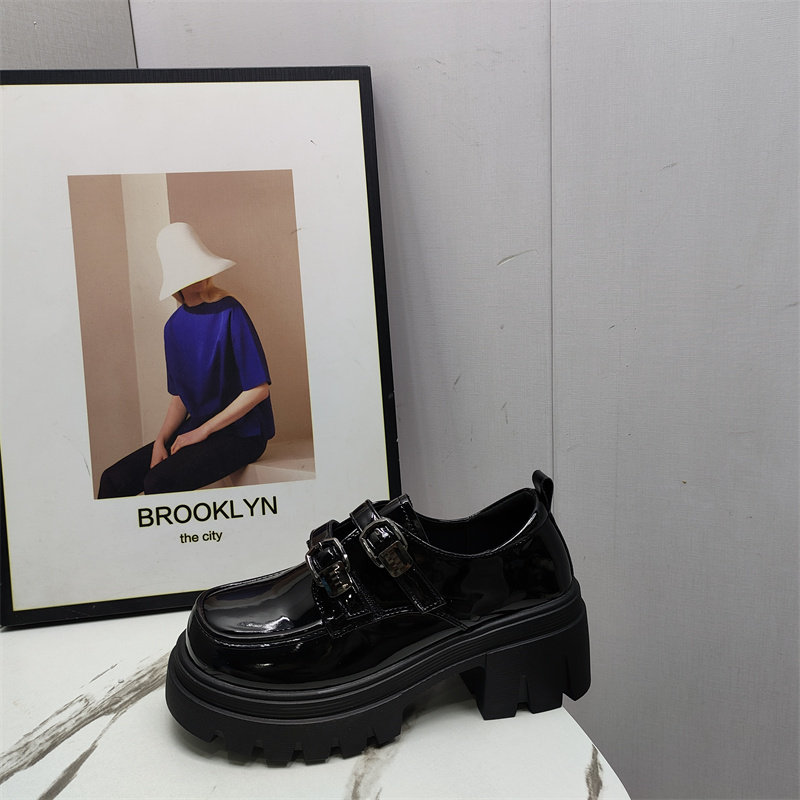 品牌撤柜2026英伦风厚底乐福鞋女双搭扣深口单鞋通勤百搭厚底女鞋,女鞋,浅口单鞋,淘宝优惠券,粉丝福利购,淘宝优惠卷