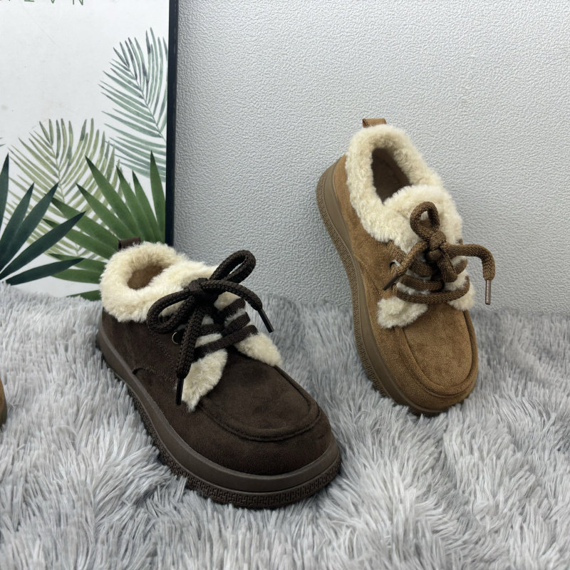 工厂直销2025冬款女鞋圆头厚底韩版洋气休闲鞋女鞋防滑保暖雪地靴,女鞋,时尚雪地靴,淘宝优惠券,粉丝福利购,淘宝优惠卷