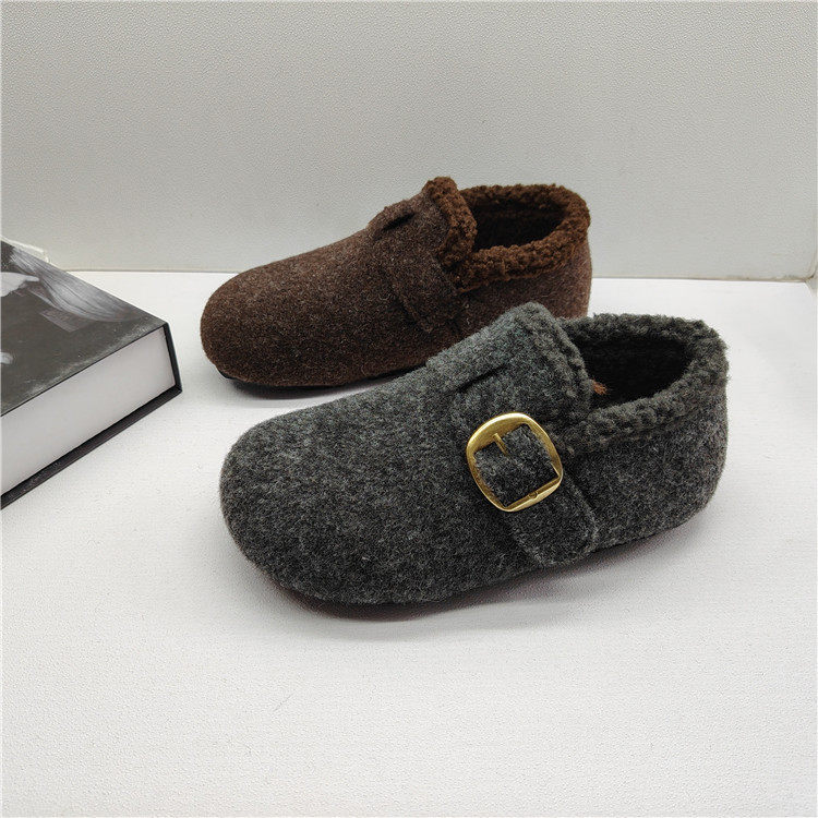 品牌撤柜2025圆头加绒全包勃肯鞋女搭扣平底软底不累脚百搭休闲鞋