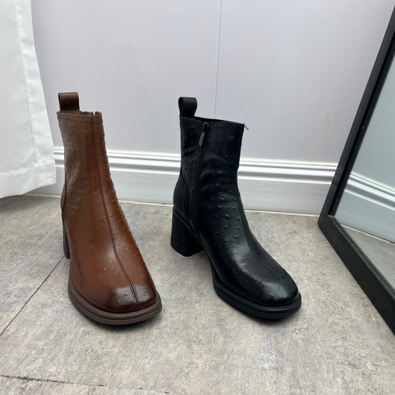 真皮厚底切尔西靴女2025冬款女鞋