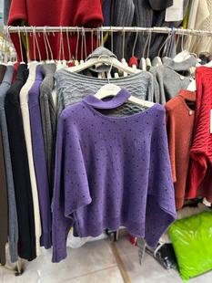 M043毛衣显瘦慵懒风时尚 波点套头长袖 新款 女2025冬季 上衣潮 针织衫