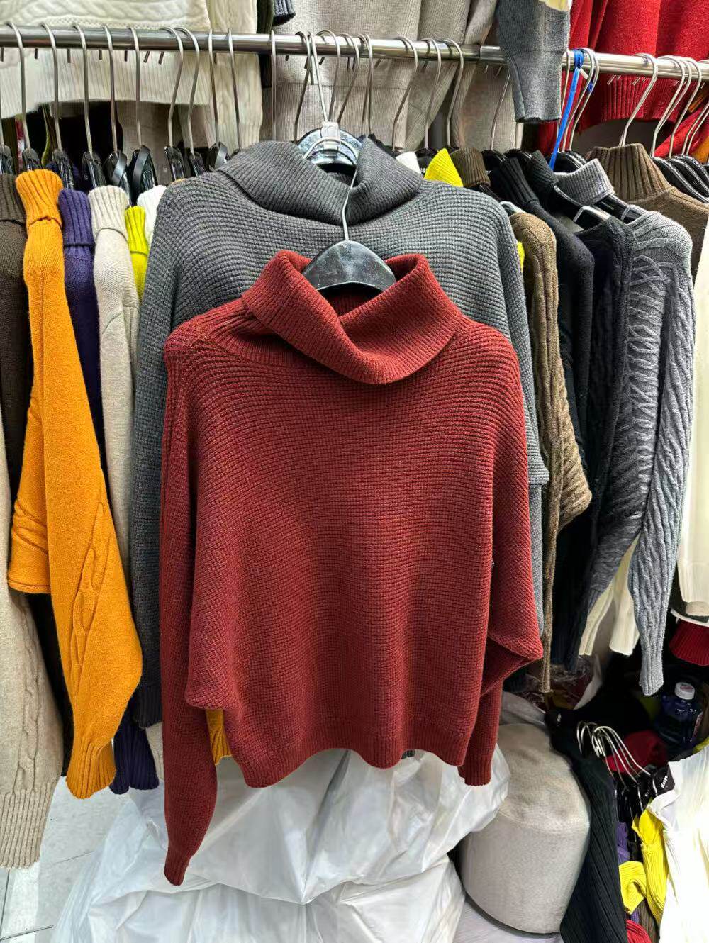 纯色气质套头长袖高领毛衣女2025冬季新款宽松时尚百搭上衣针织衫,女装/女士精品,毛针织衫,淘宝优惠券,粉丝福利购,淘宝优惠卷