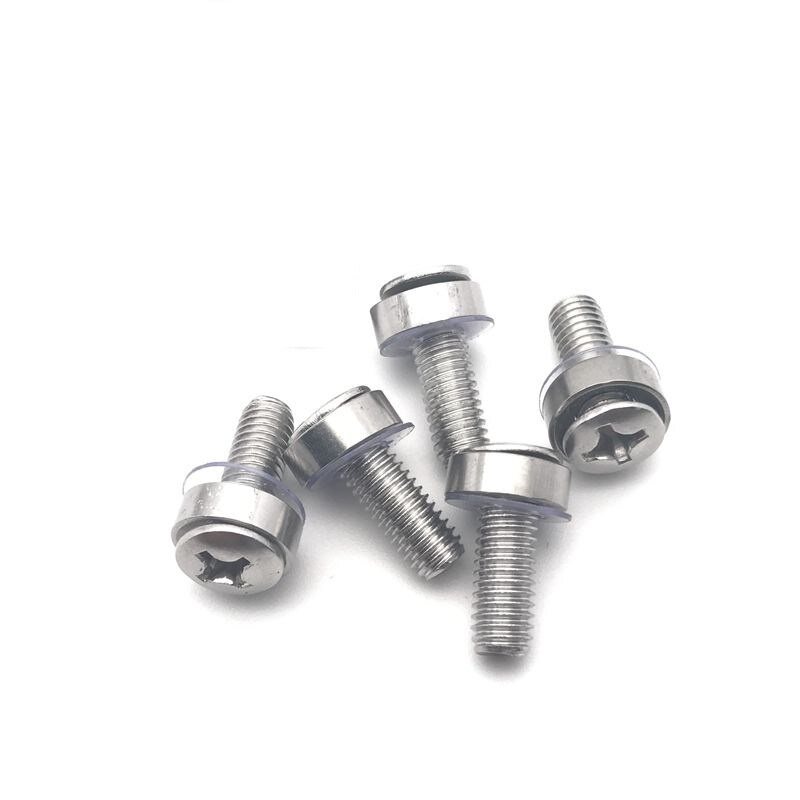 m5m6镀镍皇冠三组合螺丝机柜螺栓扣螺丝交换机柜网路服务器16 20