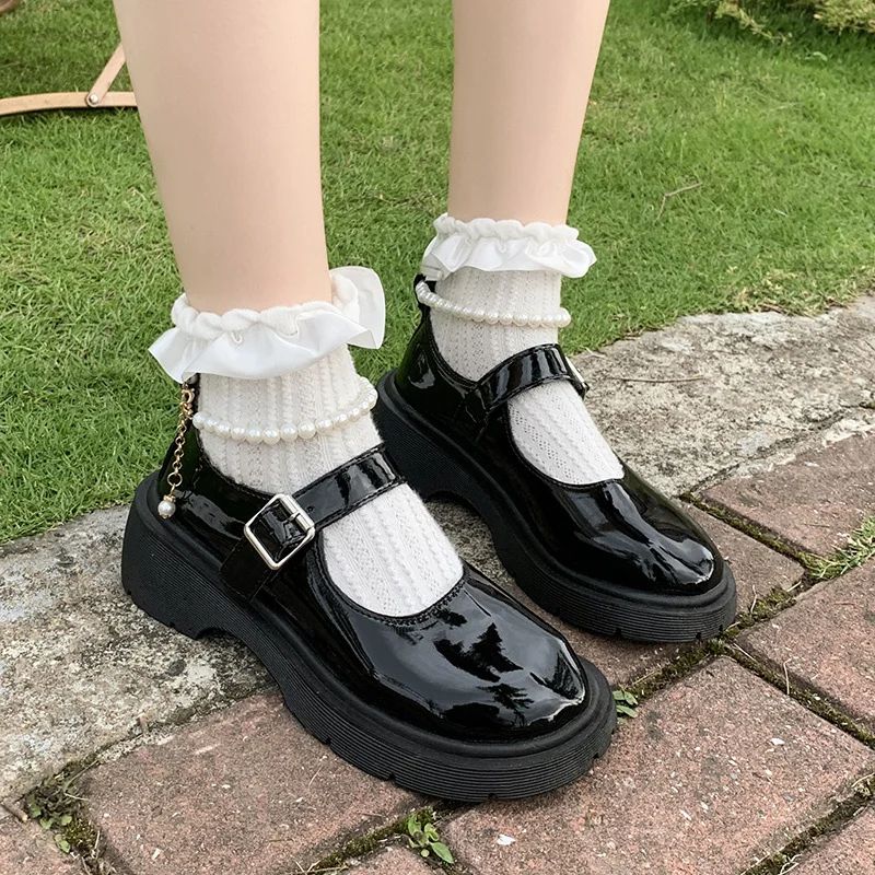 Women's Luxury Beaded Mary Jane Leather Shoes Spring/Autumn