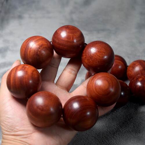 大颗木珠4.5cm*7颗紫檀45mm