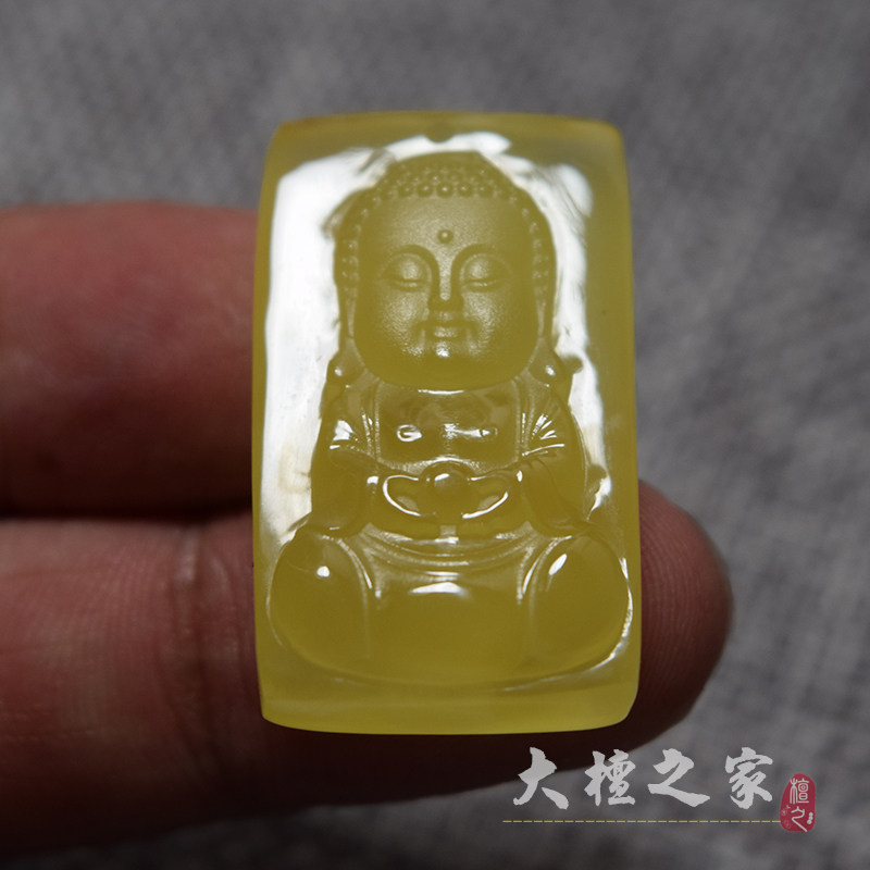 宝宝佛蜜蜡 琥珀小佛小孩佛牌 婴儿佛小牌配饰吊坠项链坠子保平安