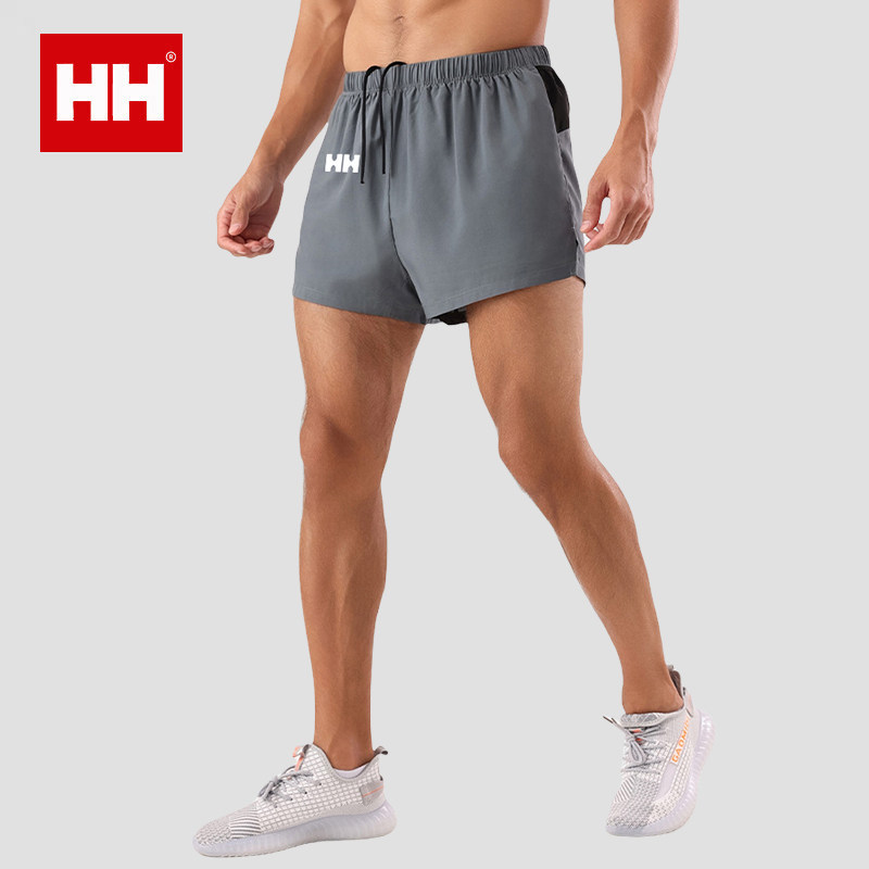 官方正品HH跑步短裤男士运动速干三分裤冰丝内衬马拉松田径竞速裤
