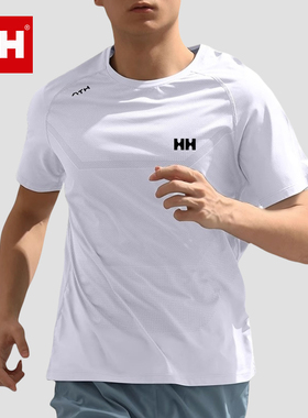 官方正品HH速干衣男士跑步马拉松短袖t恤季薄款冰丝上衣半袖健身