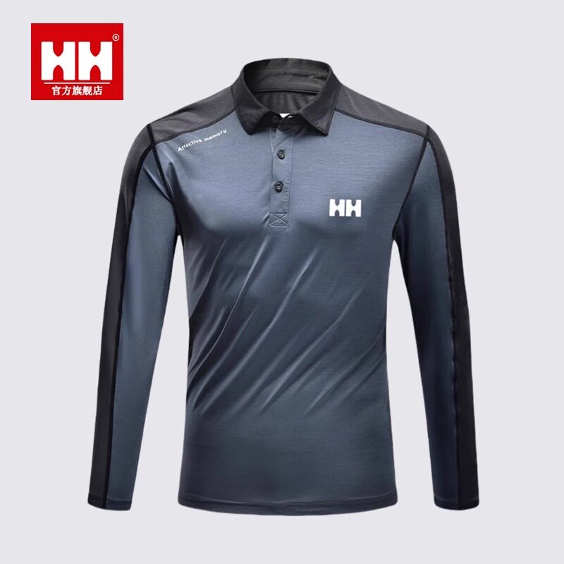 官方正品HH冰丝长袖t恤男夏薄款防晒服速干透气跑步训练运动新款