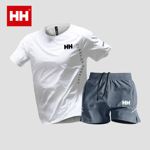 正品HH运动套装春夏季冰丝速干衣装备全套T恤短袖网球训练服