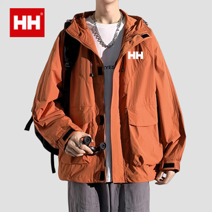 休闲运动连帽外套 官方正品 HH新款 秋冬季 宽松休闲防风夹克外套男士