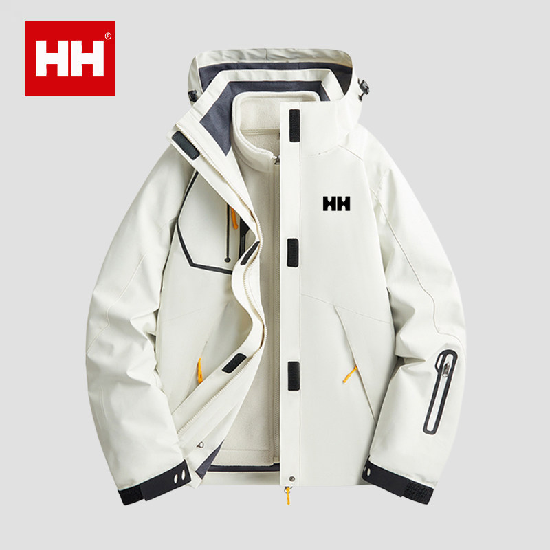 官方正品HH2025新款冲锋衣男冬季加绒加厚三合一外套户外登山服女