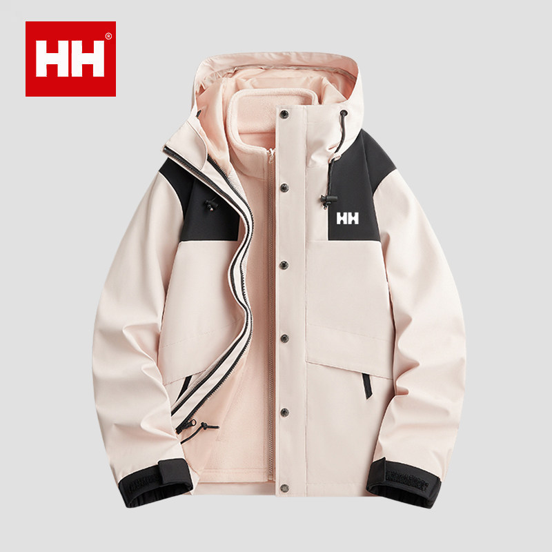 官方正品HH冲锋衣女2025新款户外徒步春秋三合一防风登山服外套男